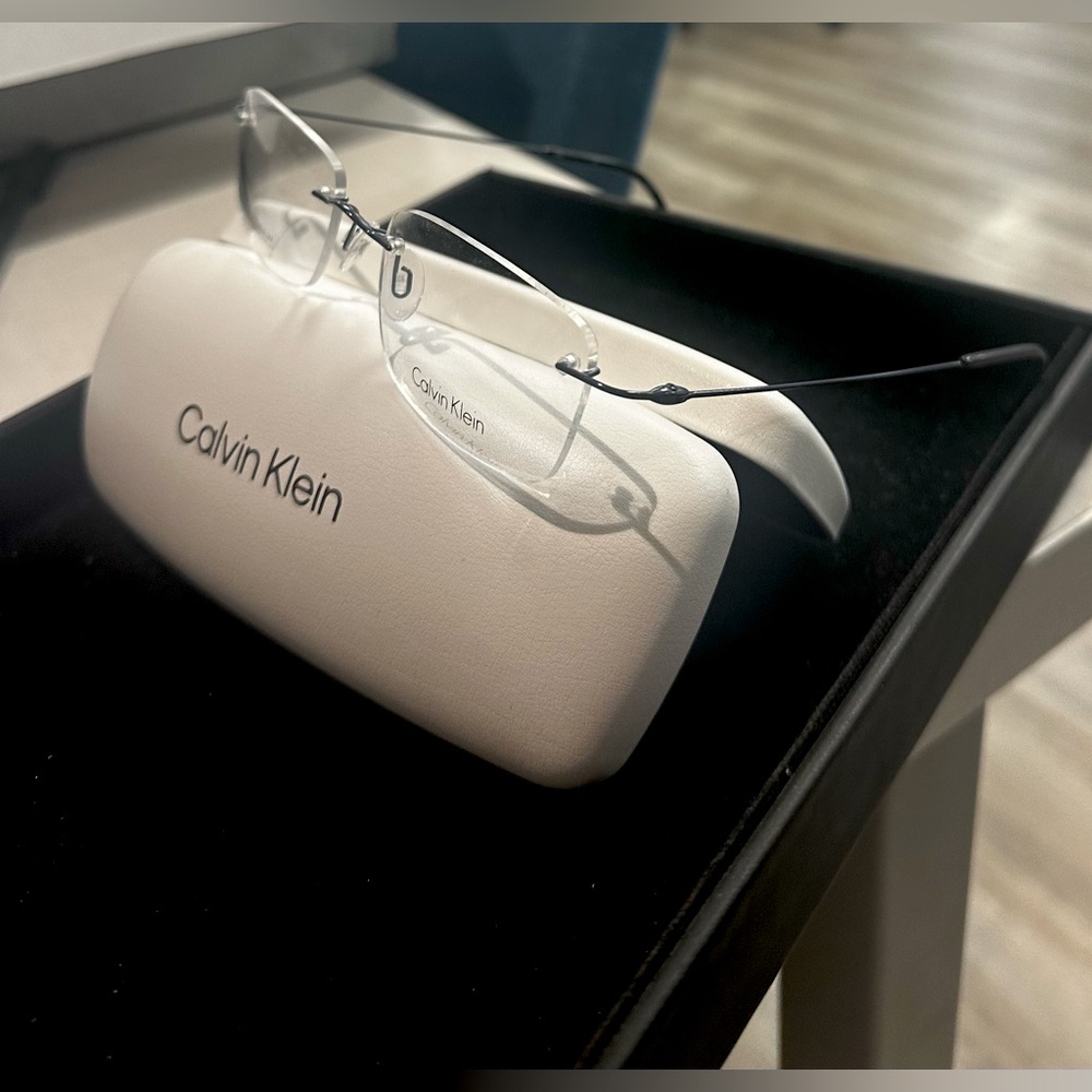 Calvin Klein titanium drill mount frame
